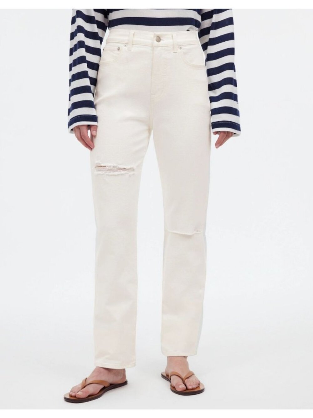 Madewell The '90s Straight Jean Tile White Women's Size 26 NWT NO651
